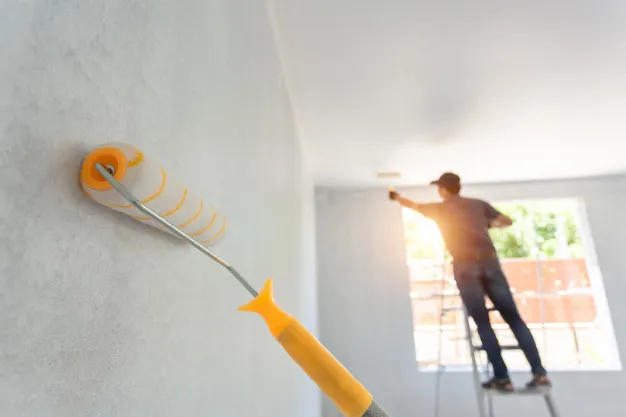 Interior wall painting inside a luxury villa in dubai